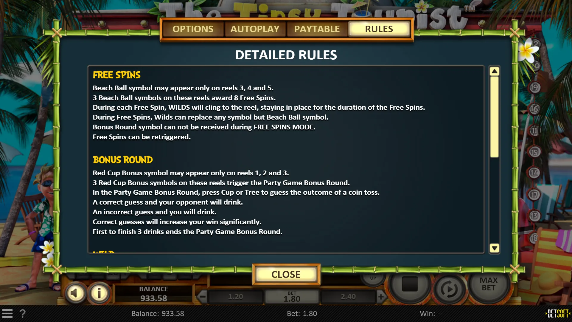 The Tipsy Tourist Betsoft Screenshots