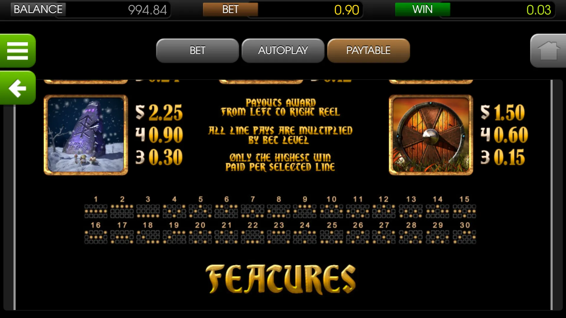 Viking Age Betsoft Screenshots