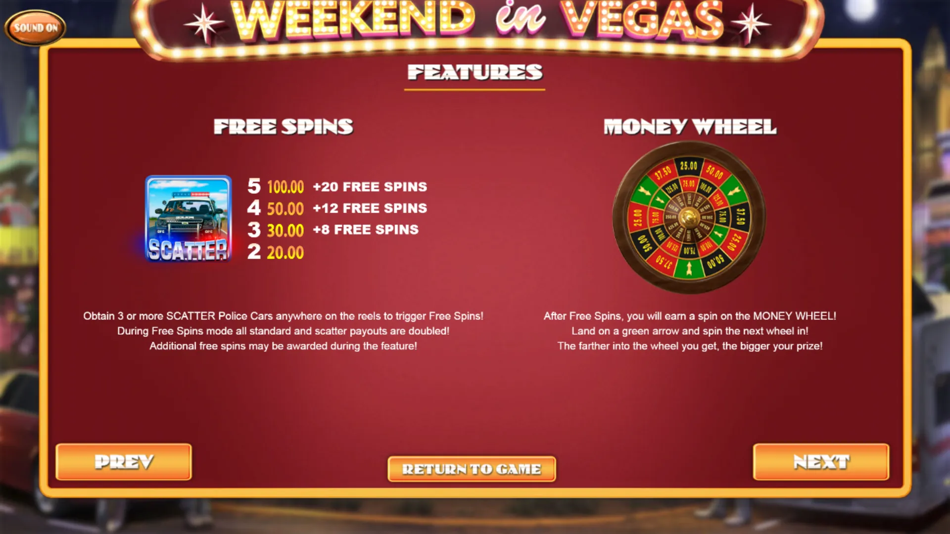 Weekend In Vegas Betsoft Screenshots