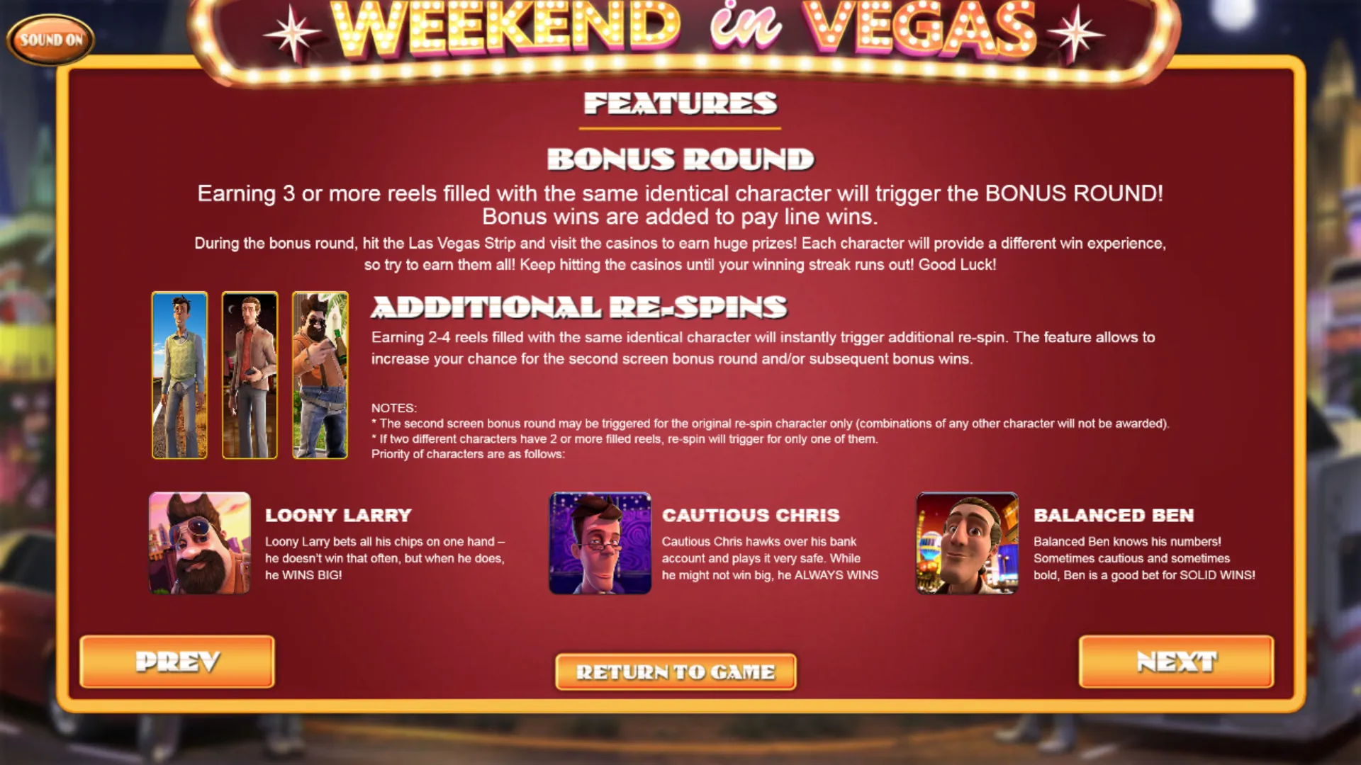 Weekend In Vegas Betsoft Screenshots