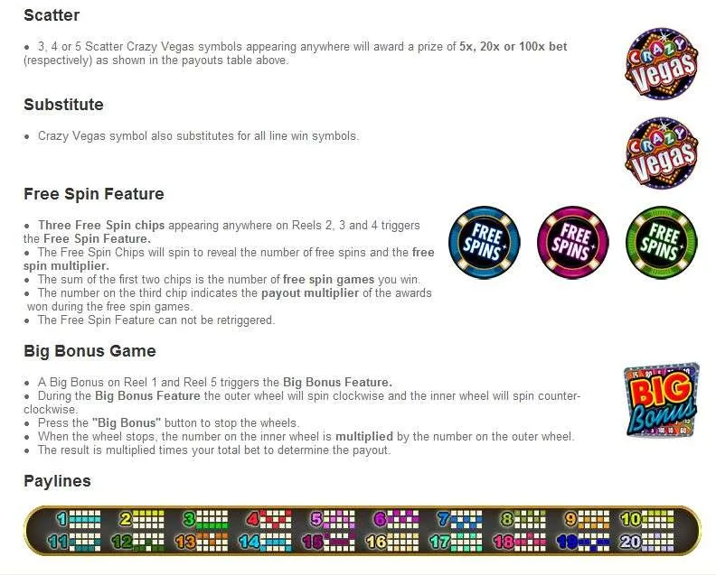Crazy Vegas - Realtime Gaming RTG