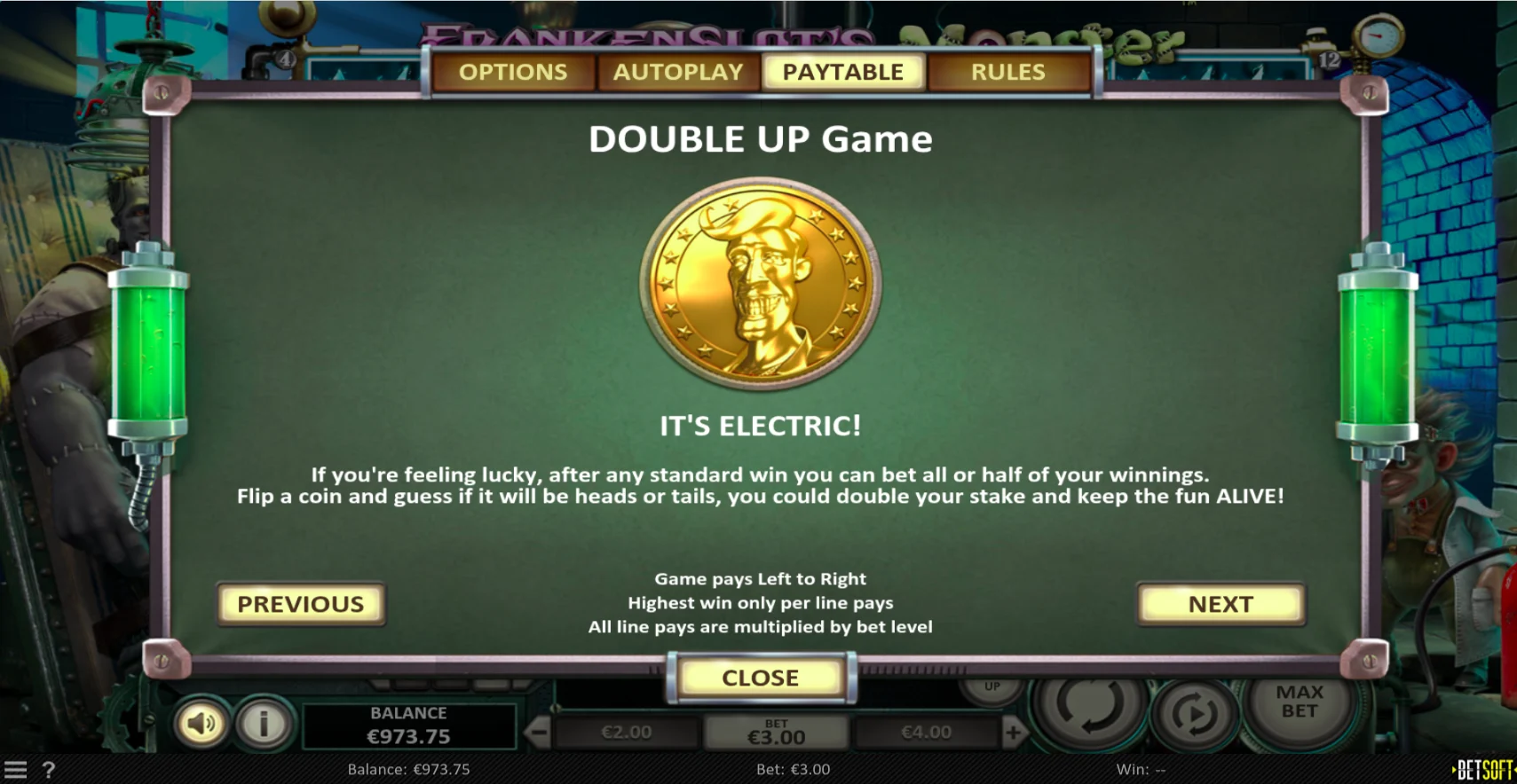 Frankenslot's Monster - BetSoft
