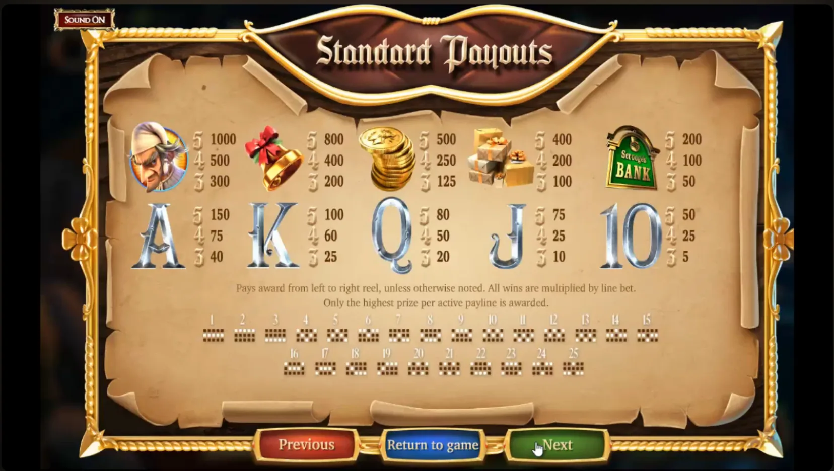 A Christmas Carol - BetSoft