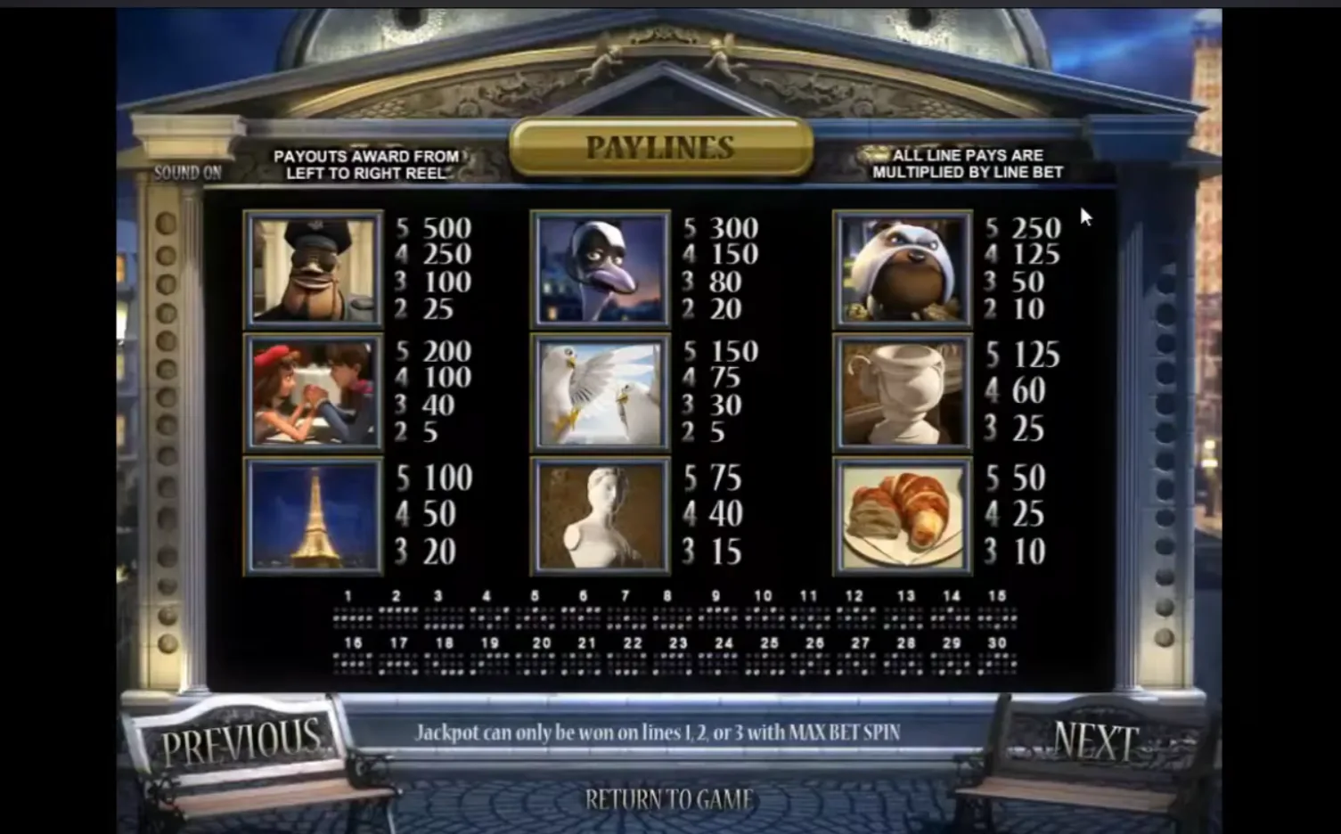 A Night in Paris - BetSoft