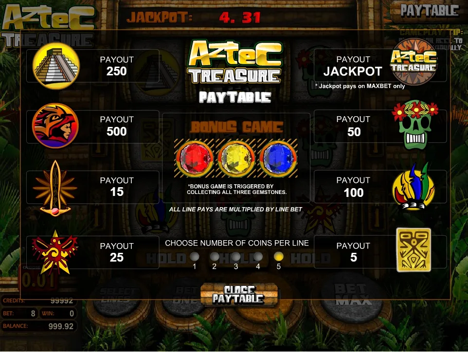 Aztec Treasure - BetSoft