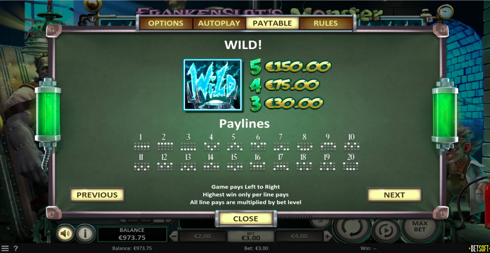 Frankenslot's Monster - BetSoft