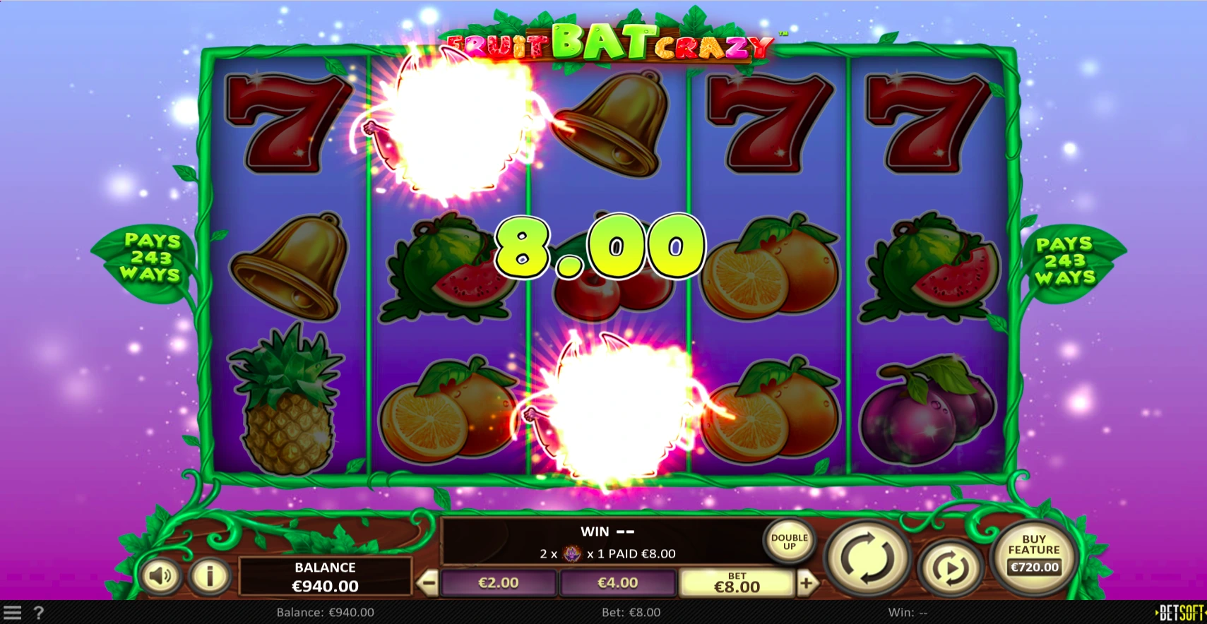 Fruit Bat Crazy - BetSoft