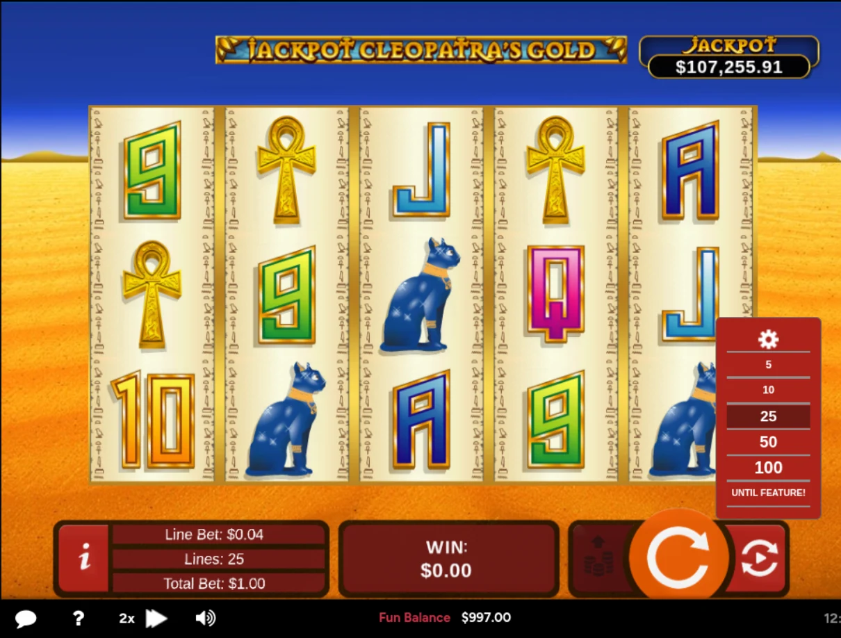 Cleopatra’s Gold - Realtime Gaming RTG